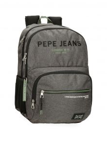 Раница Pepe Jeans - Edmon, Grey, с две отделения и преден джоб, 45 см - Pepe Jeans - Joumma Bags S.L. - Момче - Pepe Jeans - Edmon - 8435692797242