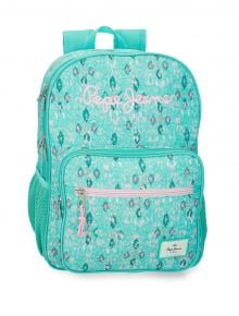 Раница Pepe Jeans - Sun, Turquoise, с две отделения и преден джоб, 40 см - Pepe Jeans - Joumma Bags S.L. - Момиче - Pepe Jeans - Sun - 8447444017867