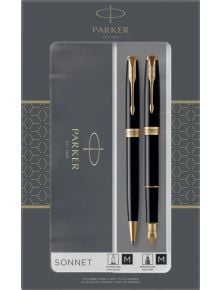 Комплект Parker - Химикалка и писалка Royal Sonnet Black Lacquer GT - Parker - Parker - Мъж - Parker - Sonnet - 3026980933715