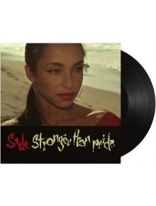 На обложката на Sade - Stronger Than Pride (VINYL) е изобразена жена с червено червило на плажа, която гледа замислено, а в долната част на обложката е изписан художествен текст "Sade Stronger Than Pride".