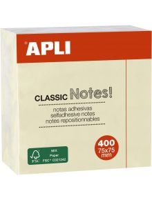 Самозалепващи се листчета Apli, жълти, 400 листа - Apli - Apli Paper - Apli - Office - 8410782115977
