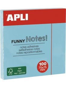 Самозалепващи се листчета Apli, пастелно сини, 100 листа - Apli - Apli Paper - Apli - Office - 8410782190851