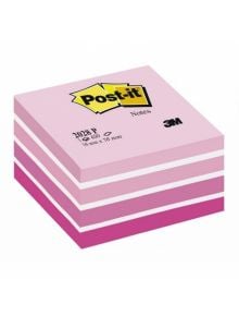 Самозалепващо кубче Post-It, розово - 3M - 3M - 4001895871351