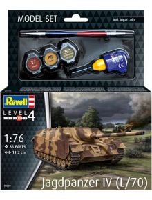Моделният комплект на Revell "Сглобяем модел Revell - Джагдпанзер IV L70 комплект" в мащаб 1:76 показва танка в действие и включва съдове за боядисване, лепило, четка, 83 части и се изгражда до крайна дължина от 11,2 cm.