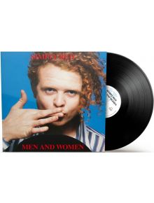 На обложката на албума Simply Red - Men and Women (VINYL) е изобразена фигура с къдрава червена коса, която раздава целувка; до обложката е поставен черен винил, който загатва за соул поп и фънк стила на групата.