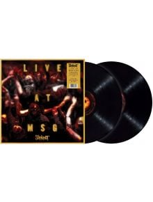 На обложката на албума Slipknot - Live at MSG (2 VINYL) е изобразена маскираната група, която нажежава атмосферата в Медисън Скуеър Гардън. Феновете протягат ръце нагоре, докато вдясно се открояват две черни винилови плочи All Hope Is Gone и смелият жълт 