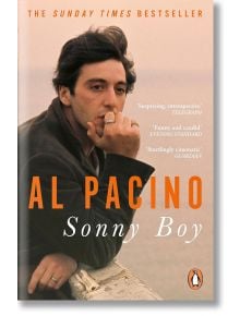 На корицата на книгата "Sonny Boy" е изобразен емблематичният актьор Ал Пачино, облегнат на парапет, с ръка до лицето и замислен поглед. Наред със заглавието "AL PACINO Sonny Boy" се виждат и одобрения и логото на Penguin.