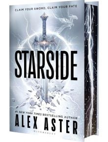 Корица на книгата Starside Special Edition. Светещ меч пронизва напукана повърхност, от която се излъчват светкавици и отломки. Идеална за почитателите на романтичното фентъзи за възрастни, тя съдържа слогана: Потърси меча си, потърси съдбата си.