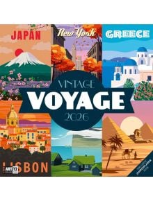 Стенен календар Ackermann Vintage Voyage 2026 – Ретро пътуване - Ackermann - Ackermann - Жена, Мъж - Ackermann - Art12 - 9783838446035