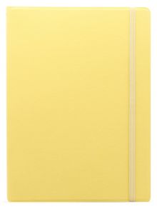 Тефтер Filofax Notebook Classic Pastels A4 Lemon със скрита спирала, ластик и линирани листа - Filofax - Saffiano - 5015142283964
