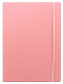 Тефтер Filofax Notebook Classic Pastels A4 Rose със скрита спирала, ластик и линирани листа - Filofax - Saffiano - 5015142284022