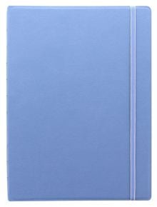 Тефтер Filofax Notebook Classic Pastels A4 Vista Blue със скрита спирала, ластик и линирани листа - Filofax - Saffiano - 5015142284046