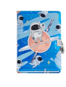 Тефтерът Miquelrius Back2Fun Holographic Astronaut е син холограмен дневник с анимационни астронавти и планети, със странично заключване и химикалка с изображения на астронавти, поставена в капака.