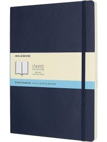 Голям син тефтер Moleskine Classic Sapphire Blue с меки корици и страници на точки - Moleskine - Moleskine - Жена, Мъж - Moleskine - Classic - 8055002854795