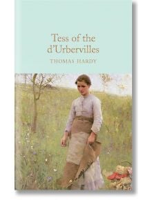 На корицата на "Тес д'Ърбървилска" (Macmillan Collector's Library) е изобразена млада жена в бледа рокля, която стои в поле с диви цветя, държи чувал, а кошницата и шапката ѝ са на земята.