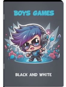 Тетрадка Black & White Boy A5, 24 листа - широки редове - Black & White - Black & White - Момче - 3800099445235