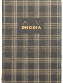 Тетрадка Rhodia Heritage Tartan Black, 64 страници на широки редове - Rhodia - Clairefontaine - France - Heritage - 3037921171134