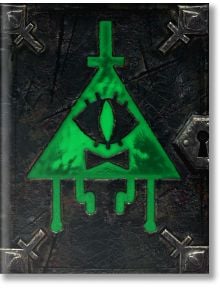 Книгата на Бил (ограничено колекционерско издание) е с тъмна, износена корица със светещ зелен триъгълник, единственото око на Бил Шифър, папийонка и капки. Четири сребърни ъгъла и ключова дупка подсказват за скритите тайни вътре.