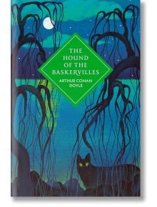 Корицата на "The Hound of the Baskervilles" (Vintage Collector's Classics) изобразява тъмен пейзаж, изкривени дървета, пълна луна и сенчест пес със светещи зелени очи.