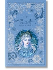 Корицата на "Снежната кралица и други зимни приказки" е с орнаментиран светлосин дизайн, украсен със снежинки и вихрушки, а в центъра е изобразена Снежната кралица с бяло-руса коса и ледена корона.