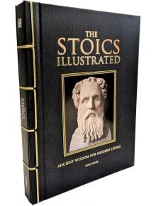 The Stoics Illustrated е книга с твърди корици от Пол Скейд. На черната ѝ корица е изобразена статуя със златни рамки - вероятно Марк Аврелий - и златни букви, които отразяват непреходната мъдрост на стоическата философия за съвременните читатели.