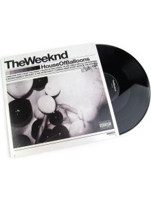 Комплект от 2 винила с албума на The Weeknd "House of Balloons". На обложката е изобразена черно-бяла снимка с балони, а в горната част са изписани имената на албума и песните.