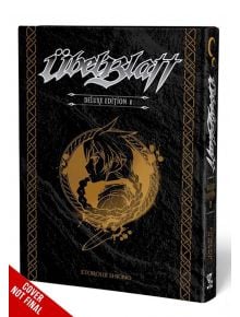 Ubel Blatt Deluxe Edition, Vol. 4 е издание с твърди корици с тъмна корица с богато украсени златни мотиви и силует на герой сред военни дирижабли. Червен банер гласи: "Корицата не е окончателна.