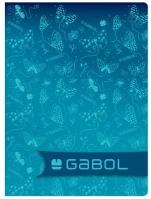 Синя тетрадка Gabol A5 с 80 листа с широки полета, с дизайн на светлосини пеперуди и цветя - Ideалната тетрадка за момичета.