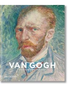 Корицата на "Ван Гог: Шедьоври от музея Kroller-Muller" представя автопортрета му с червеникава брада и напрегнат поглед на фона на синьо-зелен фон. Заглавието е изобразено отдолу, като повтаря класическия постимпресионистичен стил.