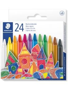 Восъчни пастели Staedtler, 24 цвята - перфектни за ярки и креативни рисунки.
