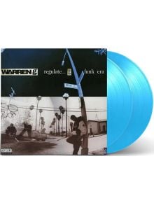 На обложката на Warren G - Regulate... G Funk Era (VINYL) е изобразена улична сцена от Западното крайбрежие. Това ограничено издание включва светлосин винил, който се вижда от дясната страна.