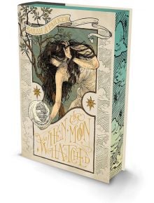 When the Moon Hatched (Deluxe Edition) е с илюстрирана корица, на която е изобразена дългокоса жена в развяваща се рокля сред въртящи се облаци, богато украсени златни букви и намеци за дракони и магия.