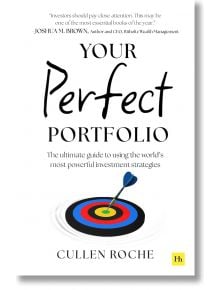 Корицата на "Твоят перфектен портфейл" е с жива мишена със синя стрела в центъра, символизираща експертно изграждане на портфейл, и включва препоръка от Джошуа М. Браун, който хвали книгата.